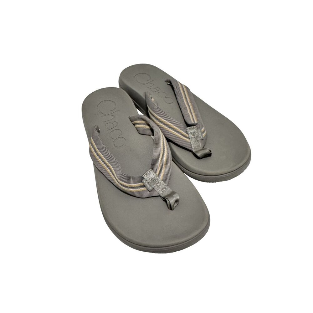 Chaco Chillos Sadie Gray Flip Flops Sandals Thong Mens Size 9
